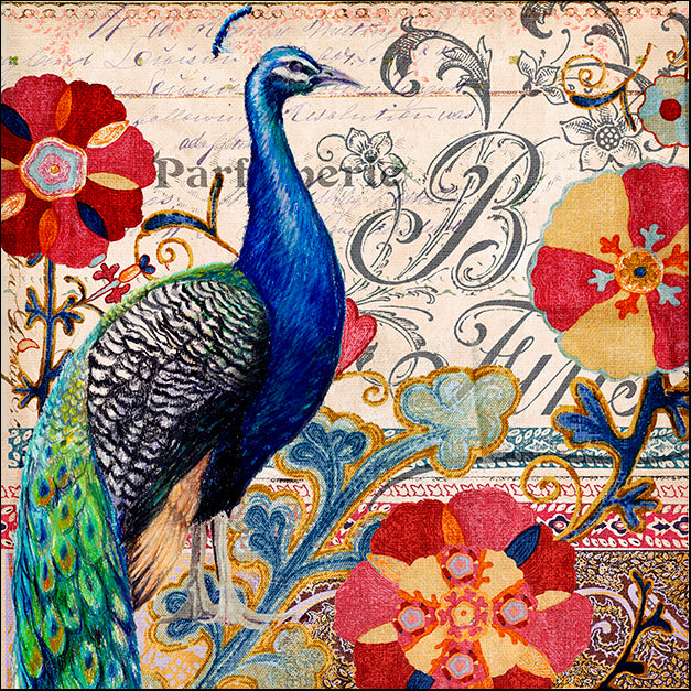 ALIZOE126561 Peacock Décoré I, by Art Licensing Studio, available in multiple sizes