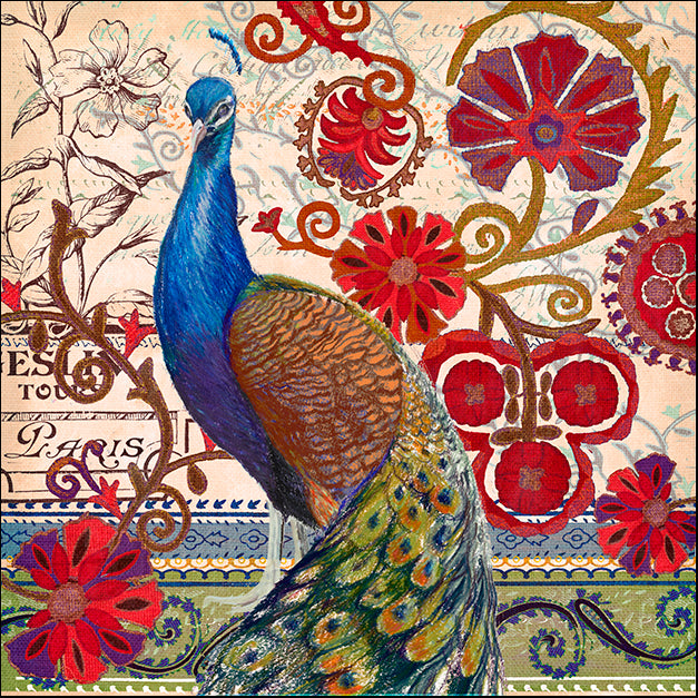ALIZOE126562 Peacock Décoré II, by Art Licensing Studio, available in multiple sizes