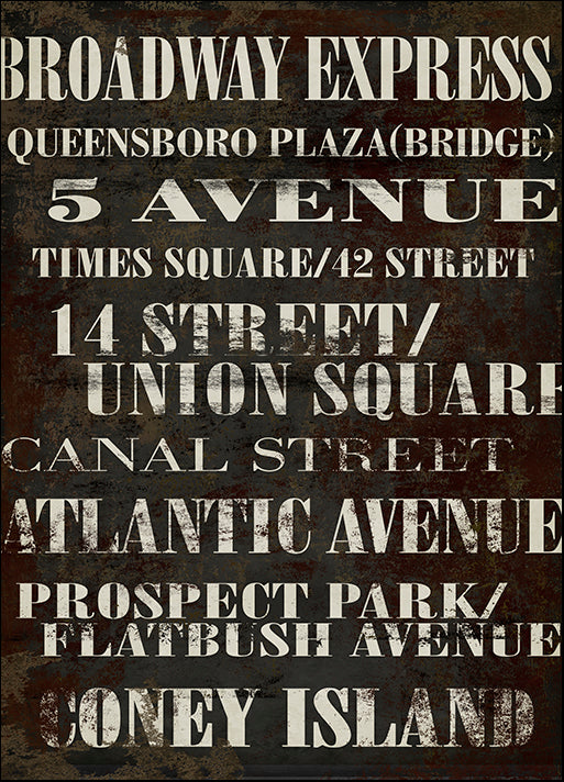 ALIZOE127728 NY B'way Express, by Art Licensing Studio, available in multiple sizes