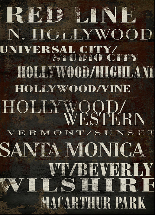 ALIZOE127729 LA Red Line, by Art Licensing Studio, available in multiple sizes