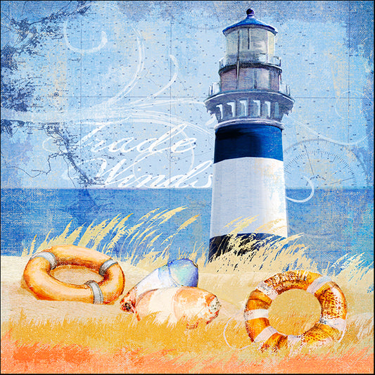 ALIZOE132740 Trade Winds Lighthouse, by Art Licensing Studio, available in multiple sizes - Chamton