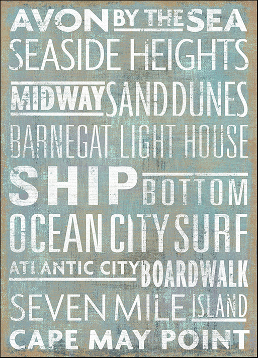 ALIZOE134881 Jersey Shore Sites, by Art Licensing Studio, available in multiple sizes