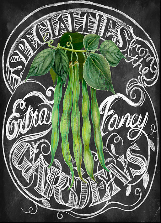 ALIZOE136305 Chalkboard Green Beans, by Art Licensing Studio, available in multiple sizes