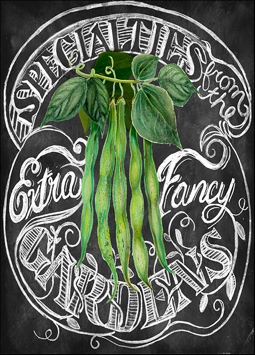 ALIZOE136305 Chalkboard Green Beans, by Art Licensing Studio, available in multiple sizes