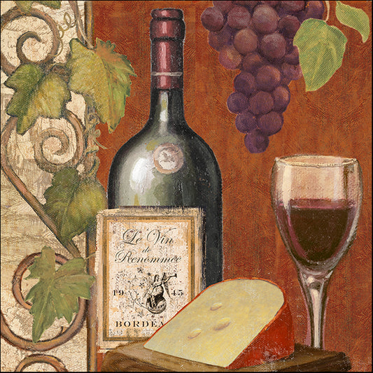 ALIZOE139004 Wine and Cheese Tasting 4, by Art Licensing Studio, available in multiple sizes