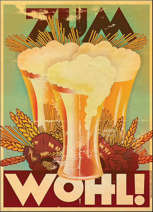 AMEFLA121735 Zum Wohl!, by American Flat, available in multiple sizes