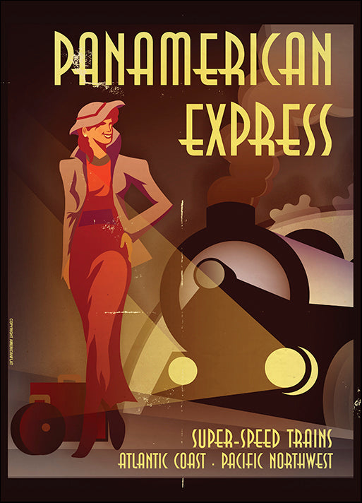 AMEFLA121748 PanAmerican Express, by American Flat, available in multiple sizes