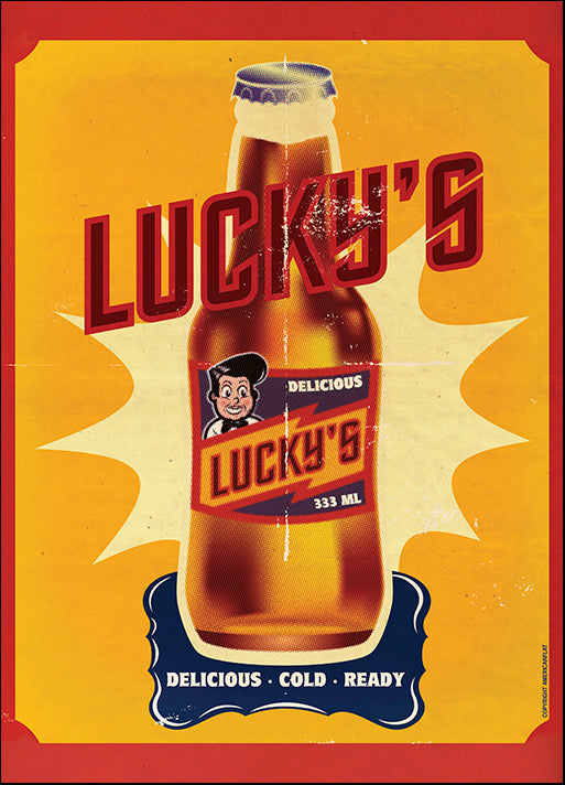 AMEFLA121751 Lucky's, by American Flat, available in multiple sizes