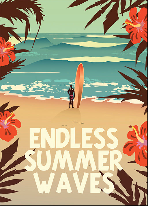 AMEFLA121776 Endless Summer Waves, by American Flat, available in multiple sizes