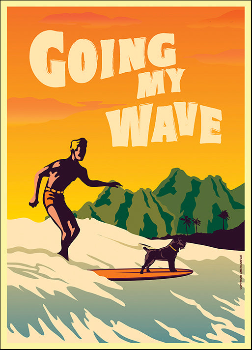 AMEFLA121780 Going my Wave, by American Flat, available in multiple sizes