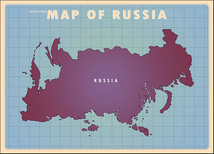 AMEFLA121791 Upside Down Russia, by American Flat, available in multiple sizes