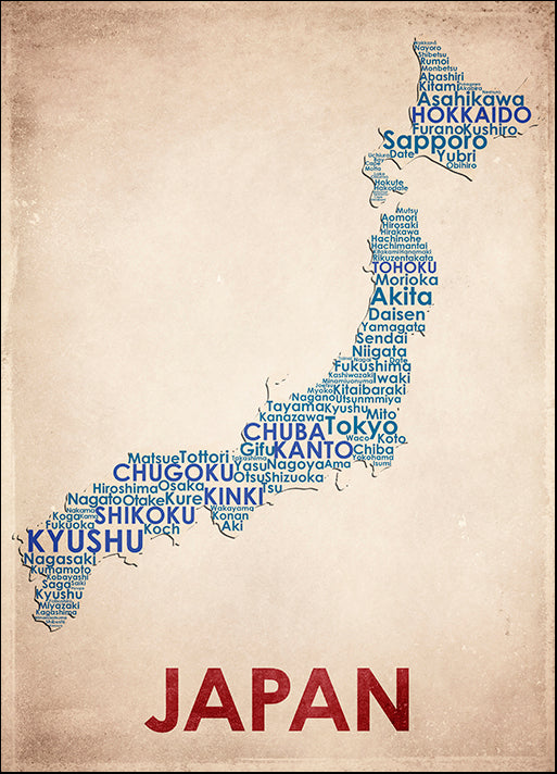 AMEFLA121799 Japan, by American Flat, available in multiple sizes