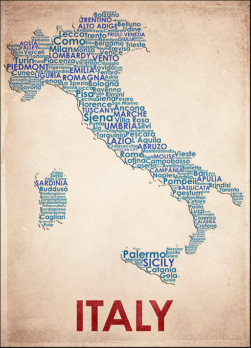 AMEFLA121801 Italy, by American Flat, available in multiple sizes