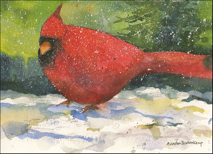ANNBEU109003 Winter Cardinal, by Annelein Beukenkamp, available in multiple sizes