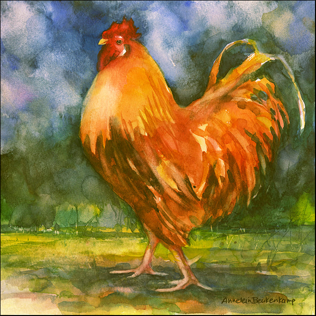 ANNBEU109008 Rooster Field, by Annelein Beukenkamp, available in multiple sizes