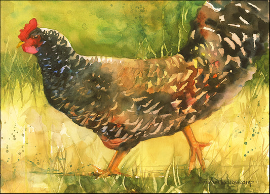 ANNBEU109010 Wyandotte Hen, by Annelein Beukenkamp, available in multiple sizes
