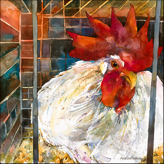 ANNBEU109011 Rooster 2, by Annelein Beukenkamp, available in multiple sizes