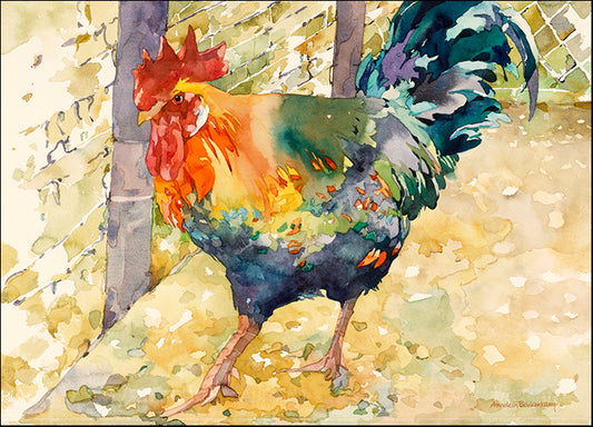 ANNBEU109016 Colourful Roster, by Annelein Beukenkamp, available in multiple sizes