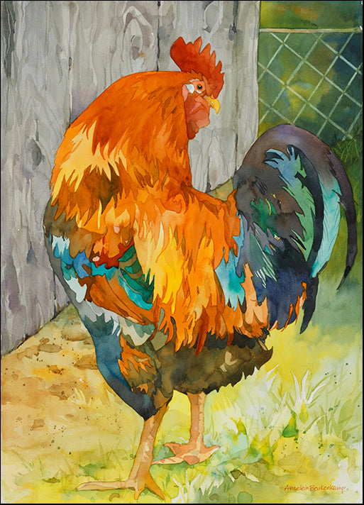 ANNBEU109020 Rooster Pen, by Annelein Beukenkamp, available in multiple sizes
