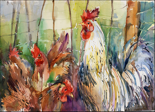 ANNBEU69544 Head of the Roost, by Annelein Beukenkamp, available in multiple sizes