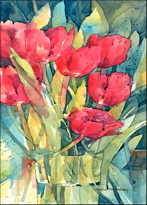 ANNBEU71009 Red Hot Tulips, by Annelein Beukenkamp, available in multiple sizes