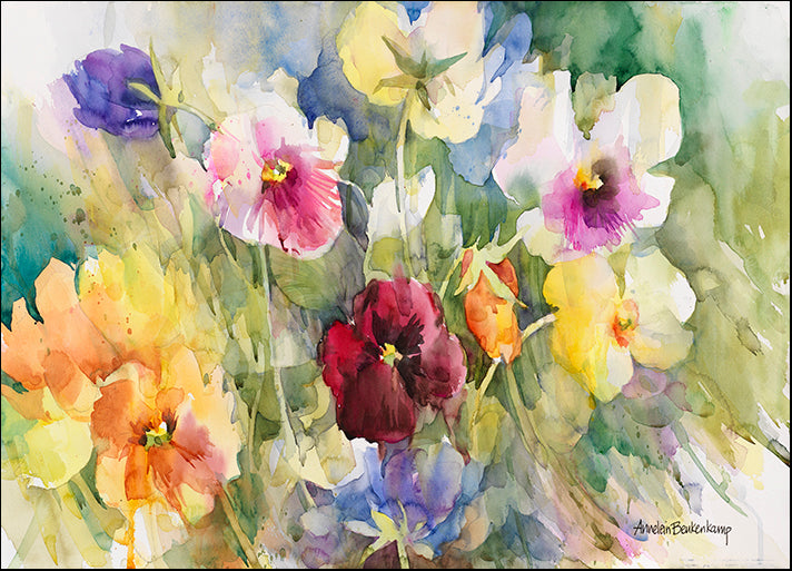 ANNBEU72524 Pansies Posing, by Annelein Beukenkamp, available in multiple sizes