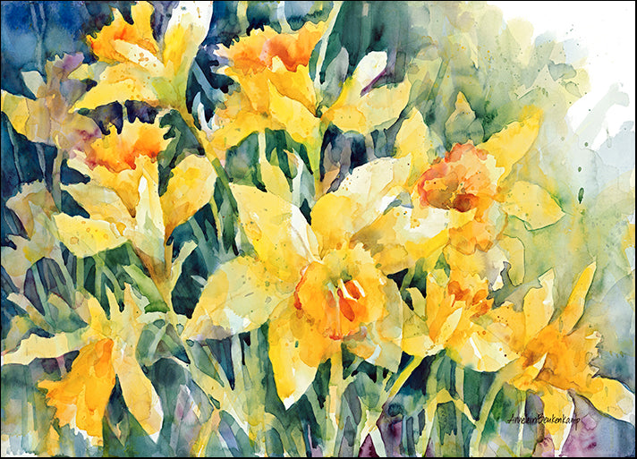 ANNBEU85664 Daffodil Party, by Annelein Beukenkamp, available in multiple sizes