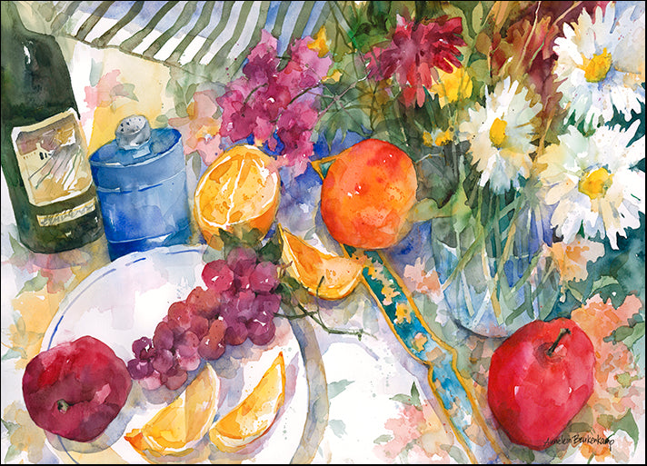 ANNBEU85665 Fabric, Fruit and Flowers, by Annelein Beukenkamp, available in multiple sizes