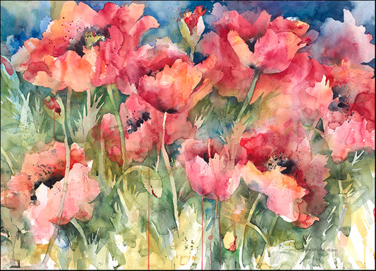 ANNBEU88521 Vermillion Vision, by Annelein Beukenkamp, available in multiple sizes - Chamton