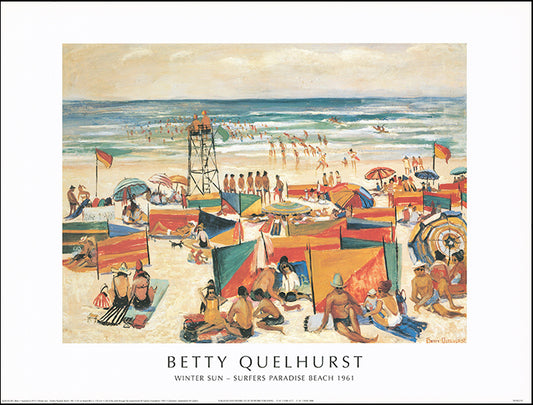AW BQ754 Winter Sun Surfers Paradise 1961 QAG by Betty Quelhurst 80x60cm on Paper