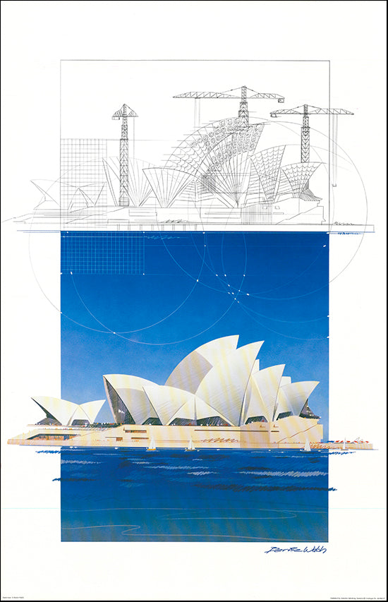 AW BW637 Opera House by Bernie Walsh 64x100cm on paper