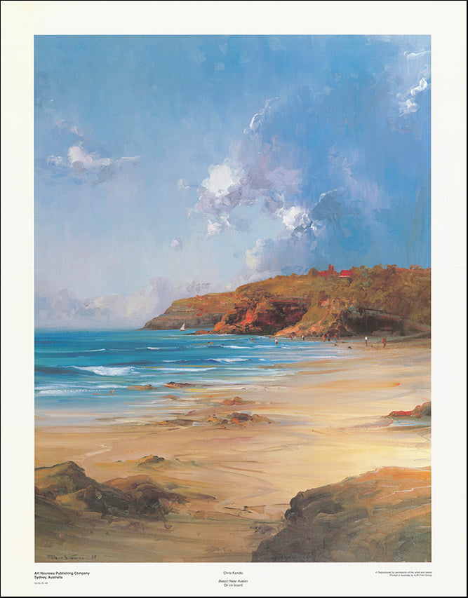 AW CK430 Beach near Avalon by Chris Kandis 68x101cm on paper - Chamton