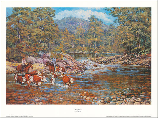 AW DB406 Chasing the Strays by David Byard 68x50cm on paper