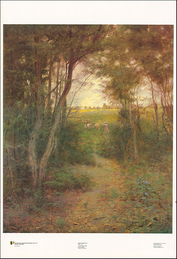 AW FM135 Ti Tree Glade 1897 by Fredrick McCubbin 1855 to 1917 68x101cm on paper