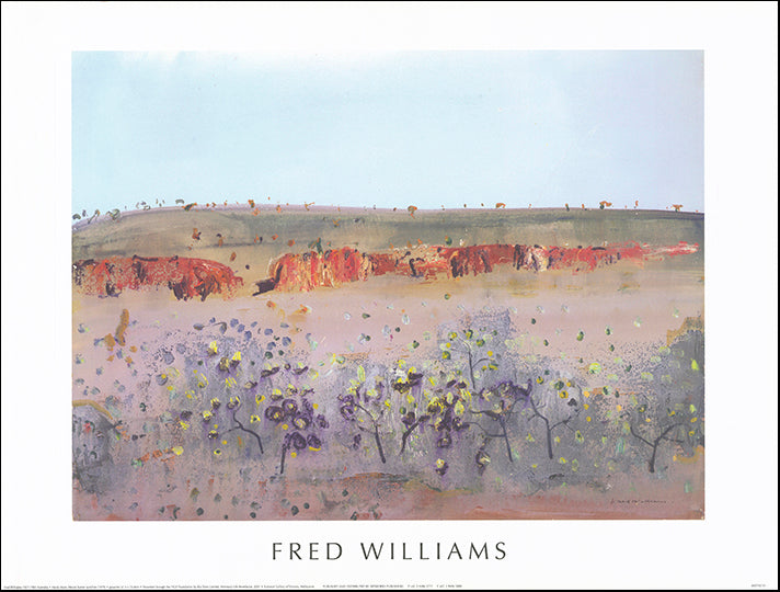 AW FW751 Hardy River Mount Turner 1979 NGV by Fred Williams 80x60cm on paper - Chamton