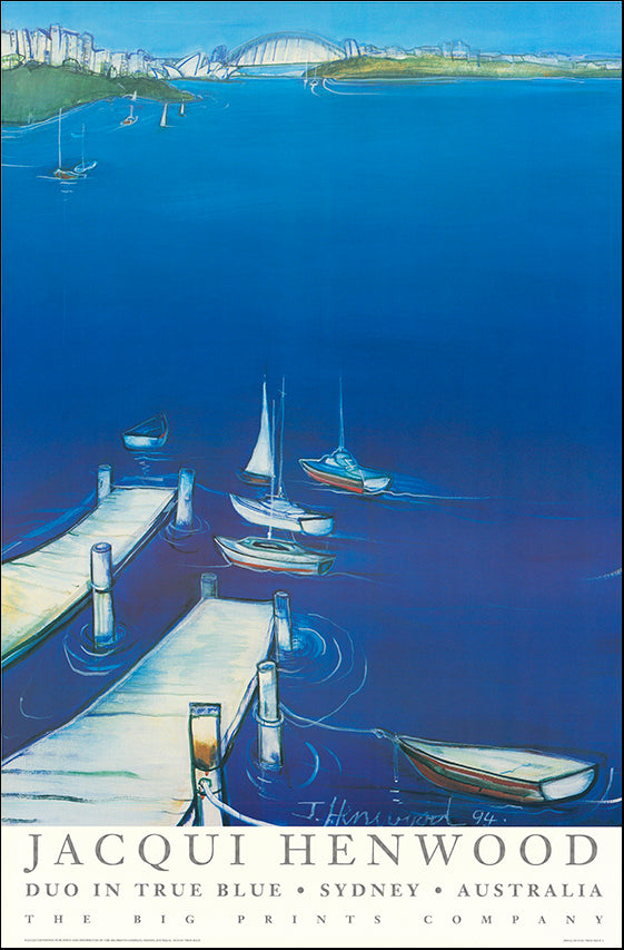 AW H78a Duo in True Blue 1 by Jacqui Henwood 59x91cm on paper