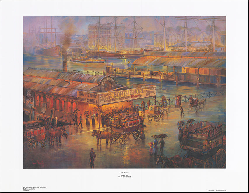 AW JB439 Penny Fare by John Bradley 101x68cm on paper