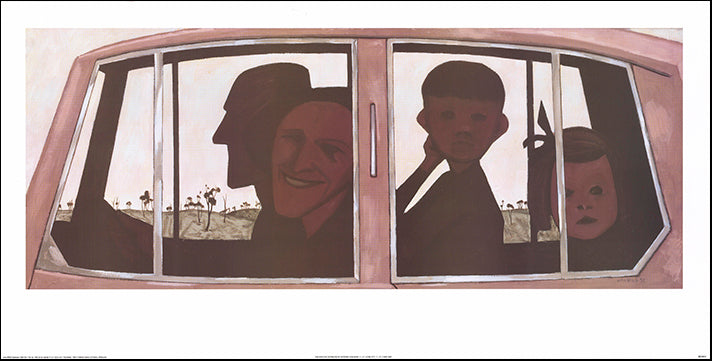 AW JB812 John Brack 100x50cm on paper, The Car 1955 NGV - Chamton