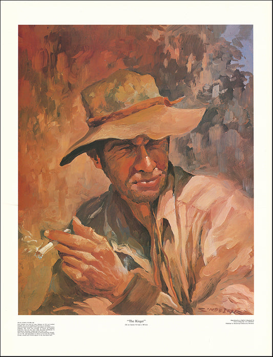 AW JS102 The Ringer by John Sindelar 50x65cm on paper