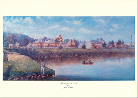 AW JW1 Brisbane from the South 1883 by James L Watts 61x43cm on paper