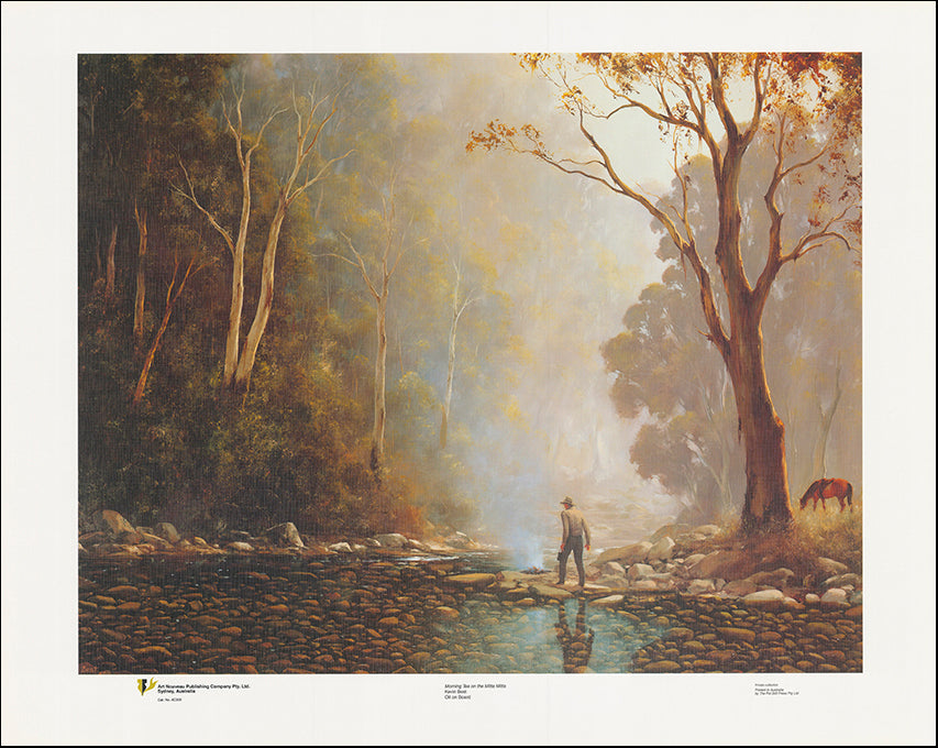 AW KB309 Morning Tea on the Mitta by Kevin Best 101x68cm on paper - Chamton