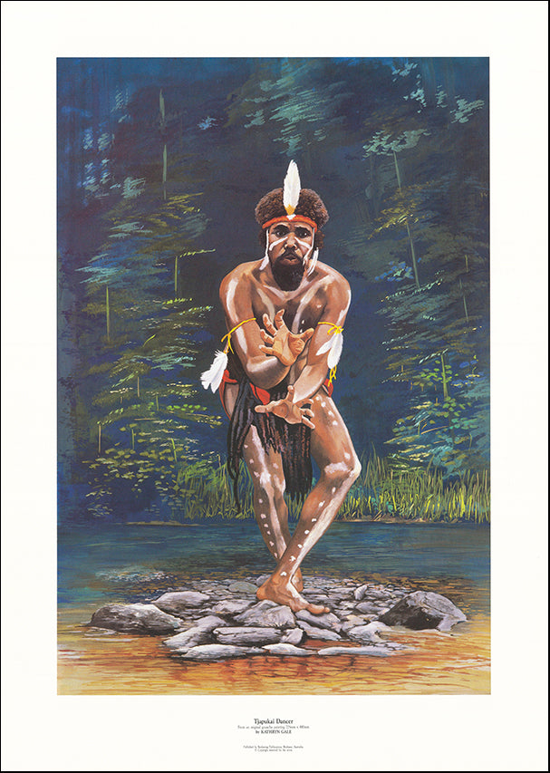AW KG1 Tjapukai Dancer by Kathryn Gale 55x78cm on paper