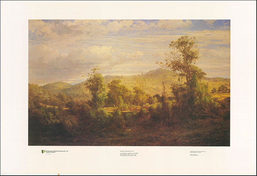 AW LB210 Between Tallarook & Yea by Louis Buvelot 1814 to 1888 101x68cm on paper