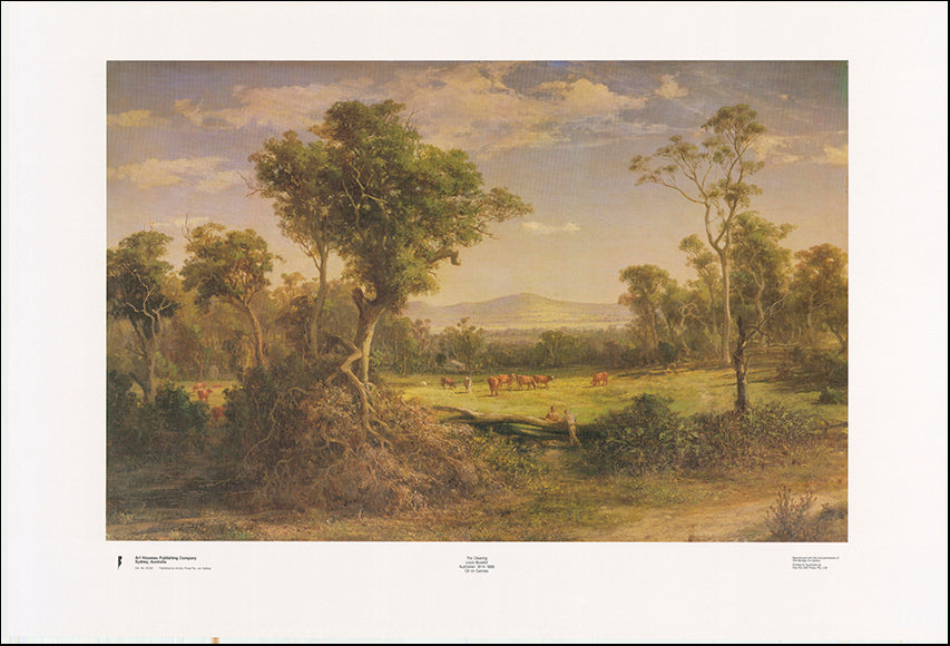 AW LB261 The Clearing by Louis Buvelot 1814 to 1888 101x68cm on paper