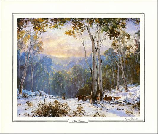 AW LEKB18 Alpine Wanderers by Kevin Best 58x49cm on paper - Chamton
