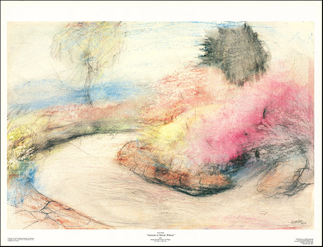 AW LR1 Lloyd Rees 69x53cm on paper, Autumn at Mt Wilson 1975