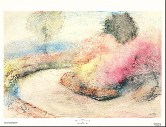 AW LR1 Lloyd Rees 69x53cm on paper, Autumn at Mt Wilson 1975