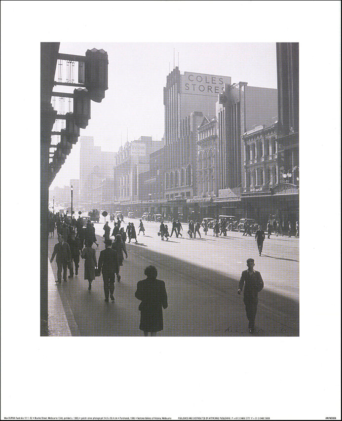 AW MD806 Bourke Street Melbourne 1946 NGV by Max Dupain 40x50cm on paper