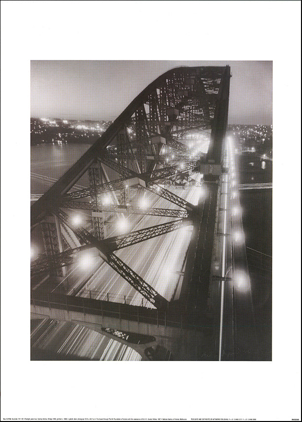 AW MD809 Twilight Peak Hour Sydney harbour Bridge 1946 NGV by Max Dupain 50x70cm on paper
