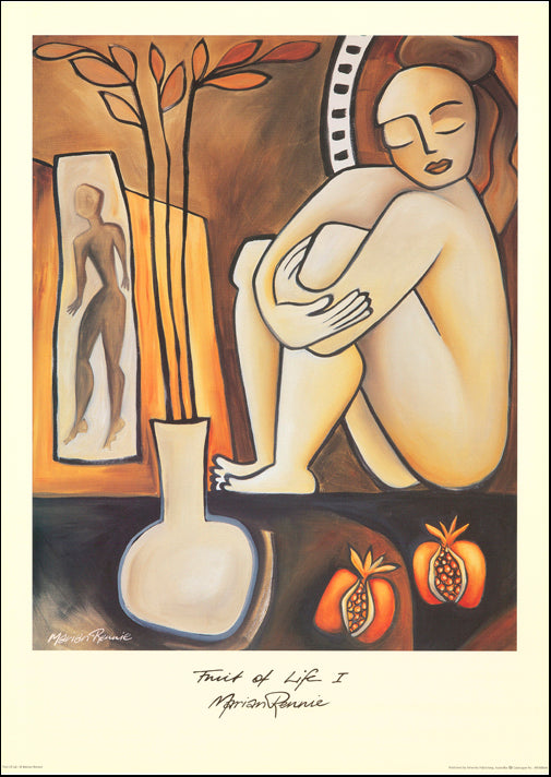 AW MR461 Marian Rennie 50x70cm on paper, Fruit of life 1
